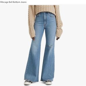 Levi's Ribcage bell..Light Blue Flare Jeans